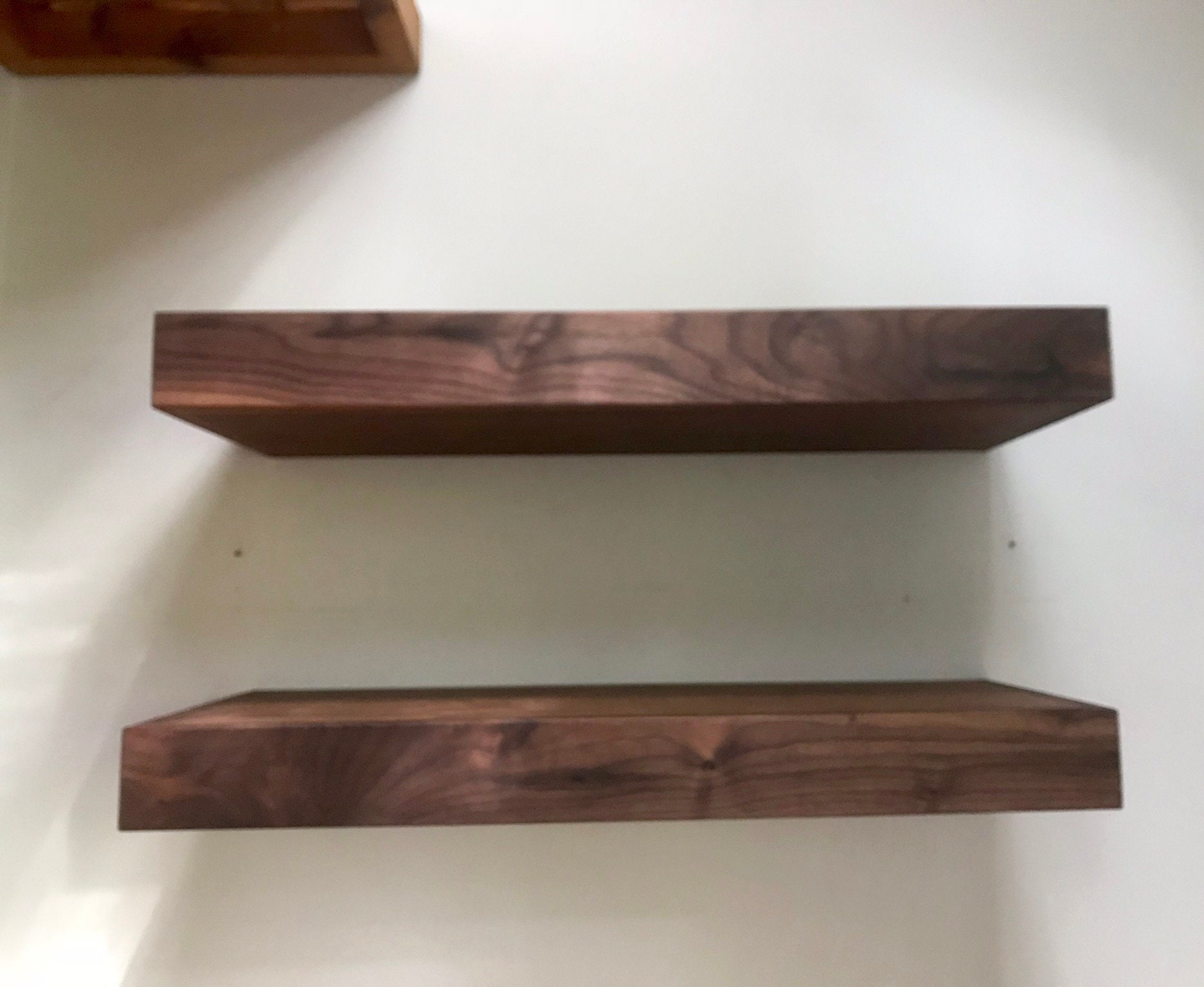 Floating Shelf Walnut kitchen shelf Open kitchen shelves Walnut shelves