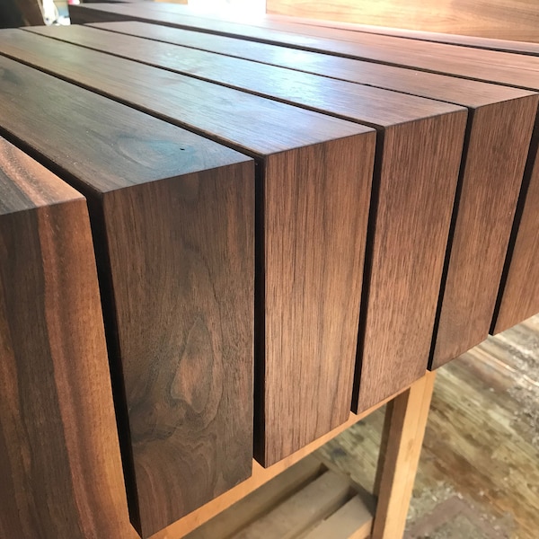 Walnut Floating Shelf, Modern Kitchen Shelves, Easy Install