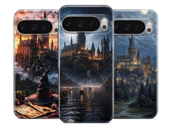 Wizard Magic Fantasy Castle Phone Case, Witchcraft Spells Matte TPU Gel Cover for iPhone 17e 15 Pro 16 14, Samsung S26, Pixel 10a