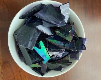 Stained Glass Scraps for Mosaic Arts Purple (clears)