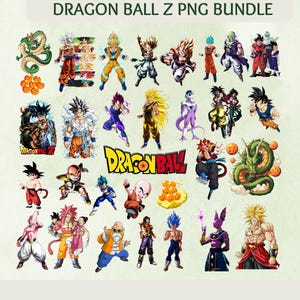 Dragon Ball Z PNG Clipart Bundle, Anime Goku Vegeta SuperSaiyan