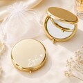Personalised Bridesmaid Compact Mirror | FREE Back Side Engraving & FREE Organza Bag | Wedding Thank You Gift for Bridal Party