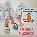 Glow in the Dark Duck | Glitter Resin Charm | Stocking Filler | Advent Calendar Filler | Pocket Hug | Secret Santa | Work Buddy