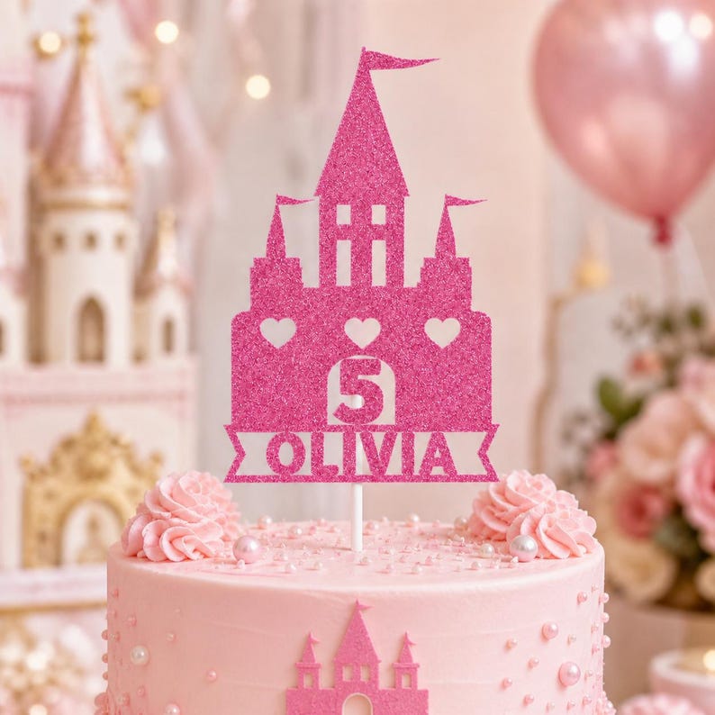 Personalized Princess Castle Cake Topper | Custom Name | Any Age ...