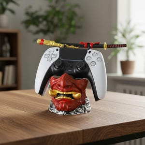 Unikt gamepad-ställ för skrivbordsdekoration | Snyggt speltillbehör | Universalt handkontrollställ P27