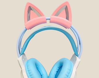 Cat Ear Headphone Accessory | Lightweight Silicone Gaming Headset Attachment | Headset Decoration P19 R