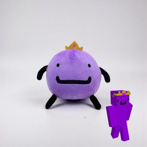 Pluszowe zabawki anime, urocze fioletowe pluszowe zabawki Wemmbu, prezent dla miłośnika gier