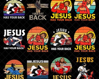 Jesus Has Your Back PNG Bundle, Christian PNG, Religious png Sublimation, Faith PNG, Bible Verse png , Jesus png , Digital Download