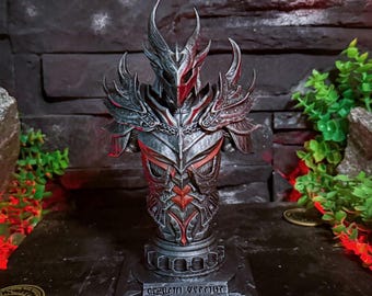 Daedrische Rüstung Statue - Von Skyrim inspiriertes Sammlerstück, RPG Prop, Cosplay Accessoire, Fantasy Dekoration, The Elder Spirals V Replica Figur