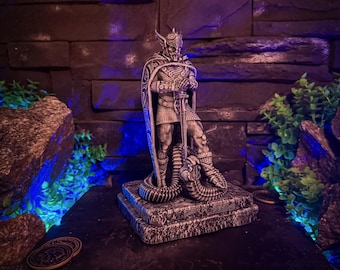 Statua di Talos, oggetto da collezione fatto a mano ispirato a The Elder Scrolls, scultura di Skyrim, statuetta in resina per giocatori, cosplay e decorazioni fantasy