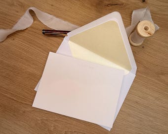Letterpressed Stationery Set | Debossed 'Thank You' Notelets, 10 Pack A6