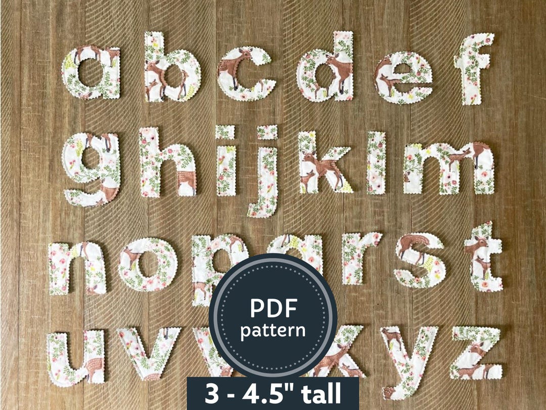 Fabric Alphabet Letters Pattern - Lower Case (digital Download) - Etsy