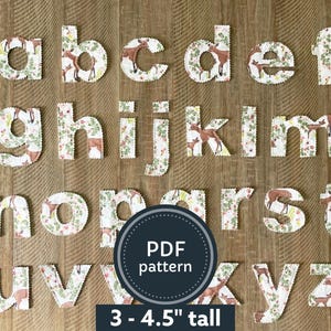 Fabric Alphabet Letters - Lower Case Fabric Letters Pattern