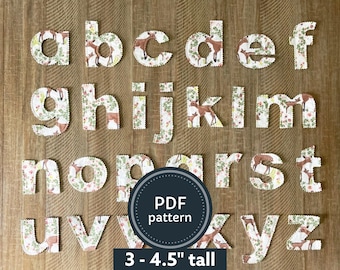 Fabric Alphabet Letters Pattern - Lower Case (Digital Download)
