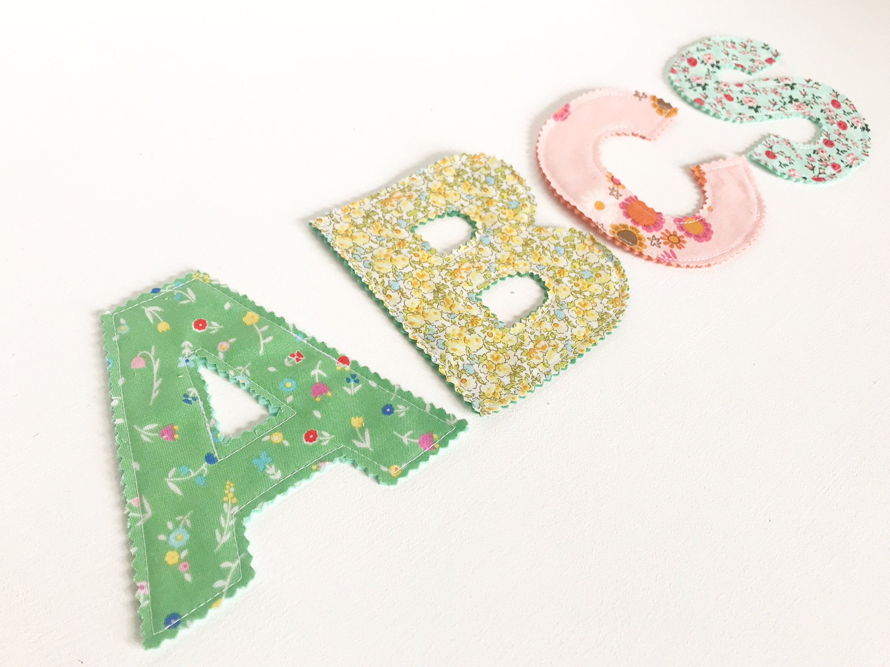 Fabric Alphabet Letters and Numbers Pattern Template Etsy