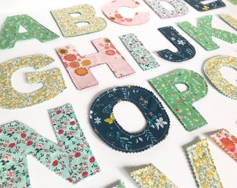 Fabric Alphabet Letters and Numbers Pattern Template