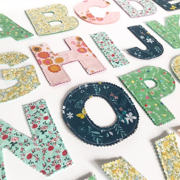 Fabric Alphabet Letters and Numbers Pattern Template