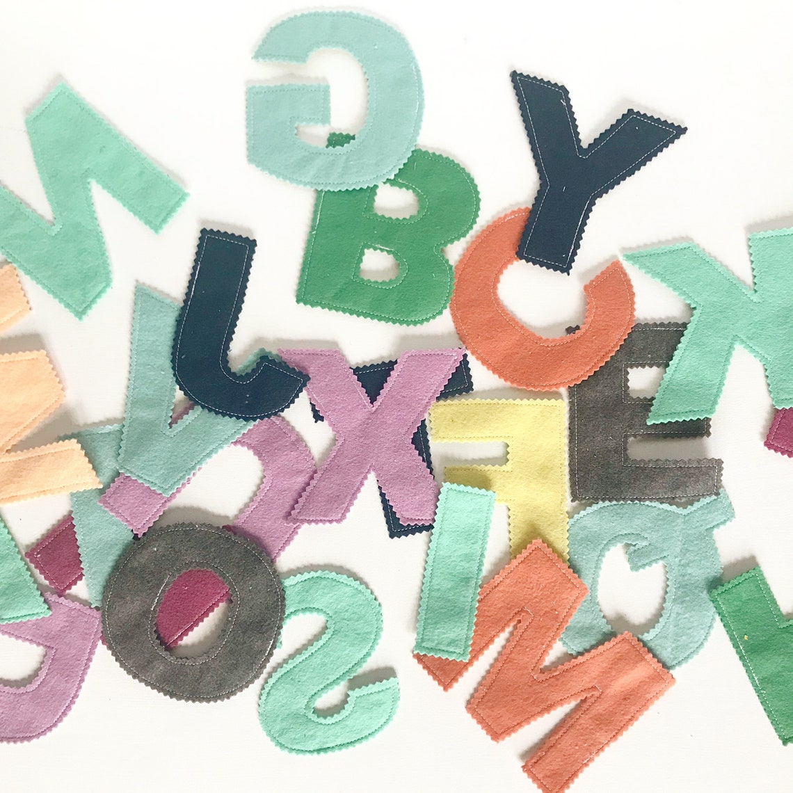 Fabric Alphabet Letters and Numbers Pattern Template Etsy