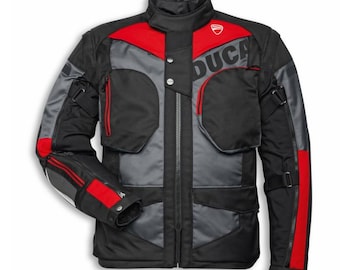 Ducati Strada C5 Motorcycle Jacket: CE Armored Waterproof Textile Cordura Touring jacket ducati jacket