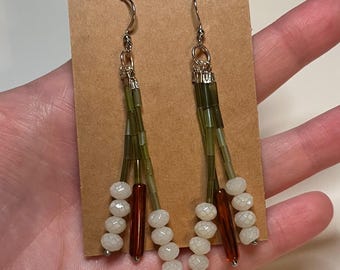 Cattail Plant Earrings