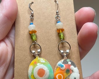 Petri Dish Inspired Earrings