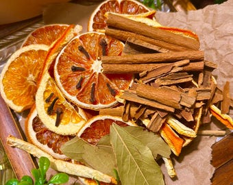 Abundance Spell Simmer Pot – Dried Herbs, Spices & Orange