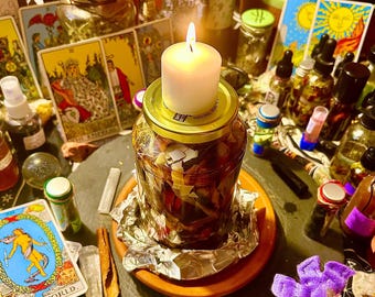 Spelled Sweetening Jar Spell: Love, Luck, Beauty, Money Manifestation Ritual Tool