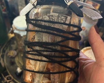 Banishment , Hot Foot, Bind, Go away, Leave me alone,  Break up , Binding.  JAR SPELL ; Baneful Bind