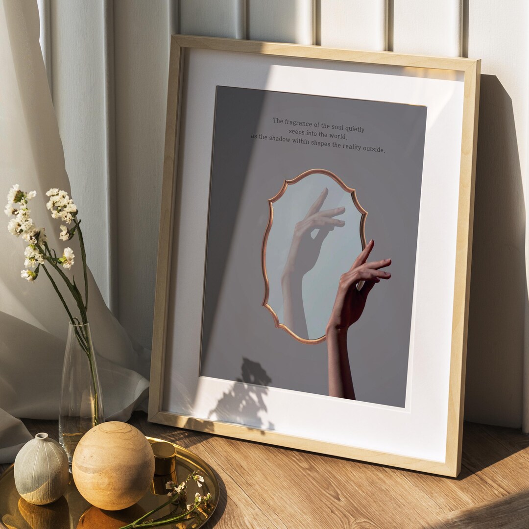 Inner Reflection Wall Art Printable, Surreal Hand Mirror Poster ...