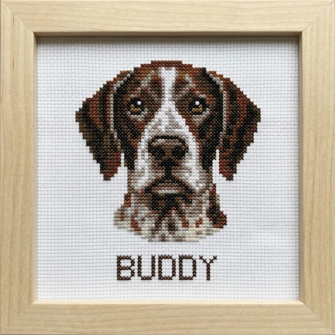 German Shorthaired Pointer Cross Stitch Pattern, Personalized Pet ...