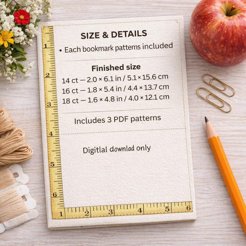Teach Love Inspire Bookmark Cross Stitch Pattern (PDF Download) - Etsy