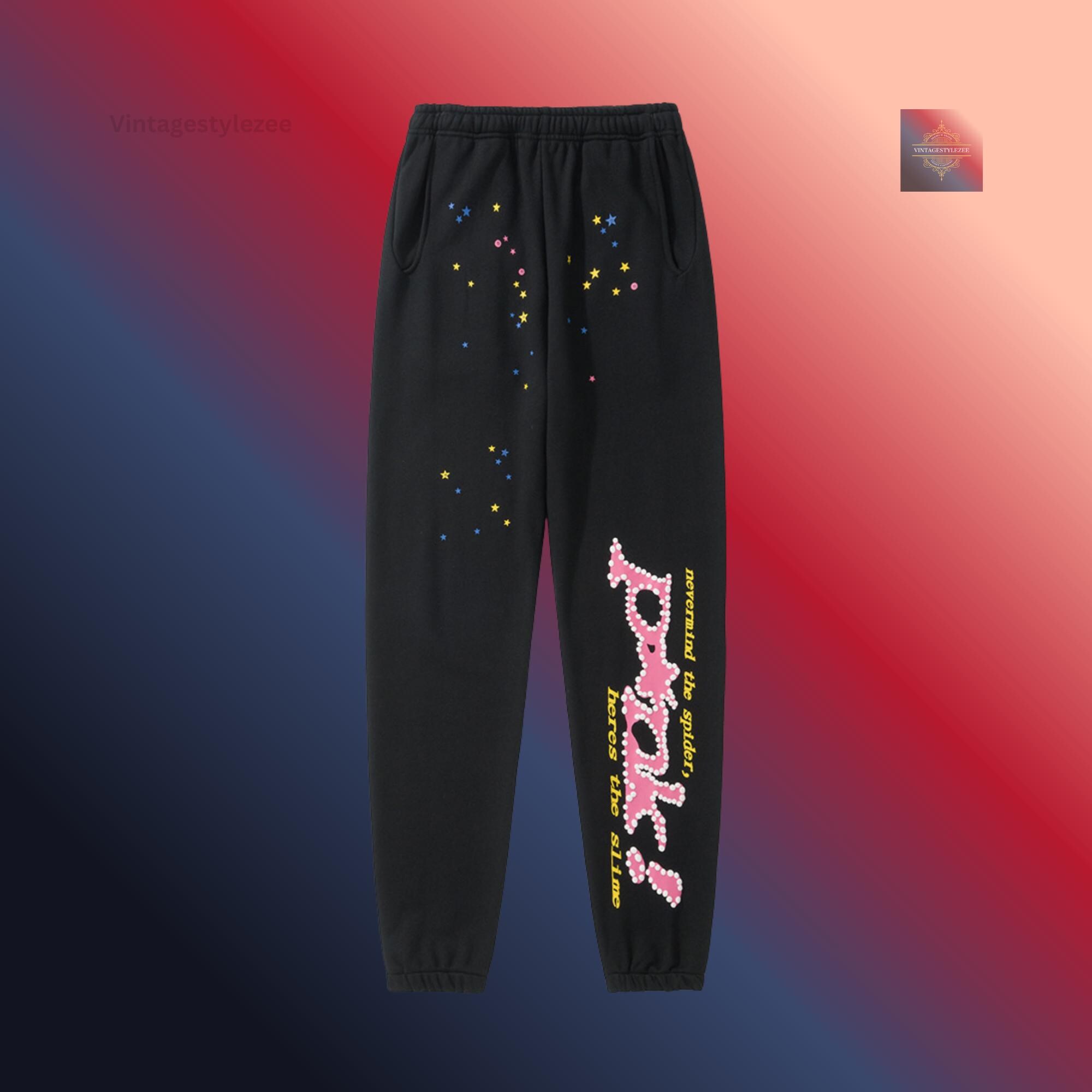 Sp5der Pink Hoodie and Sweatpants