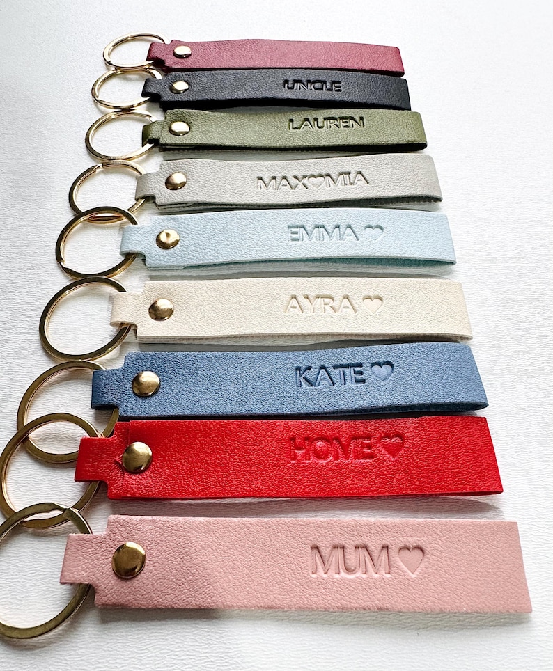 Personalized Keychain, Custom Keychain, Custom Name Keyring, Date, or ...