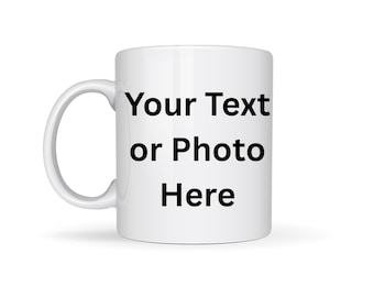 Personalised Mug – Custom Photo & Text Cup, Secret Santa Gift, Christmas, Birthday, Anniversary, Father’s Day Gift for Him Her