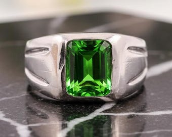 KAMBO Anello in vera pietra preziosa naturale acquamarina fatta a mano