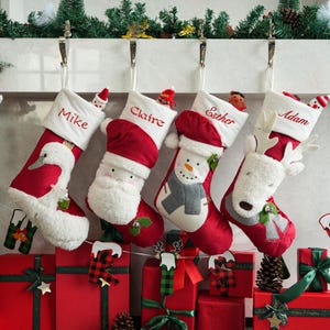 Personalized Christmas Stockings, Custom Name Embroidered Christmas Stockings, Holiday Stockings,  Family Stockings, Holiday Stockings