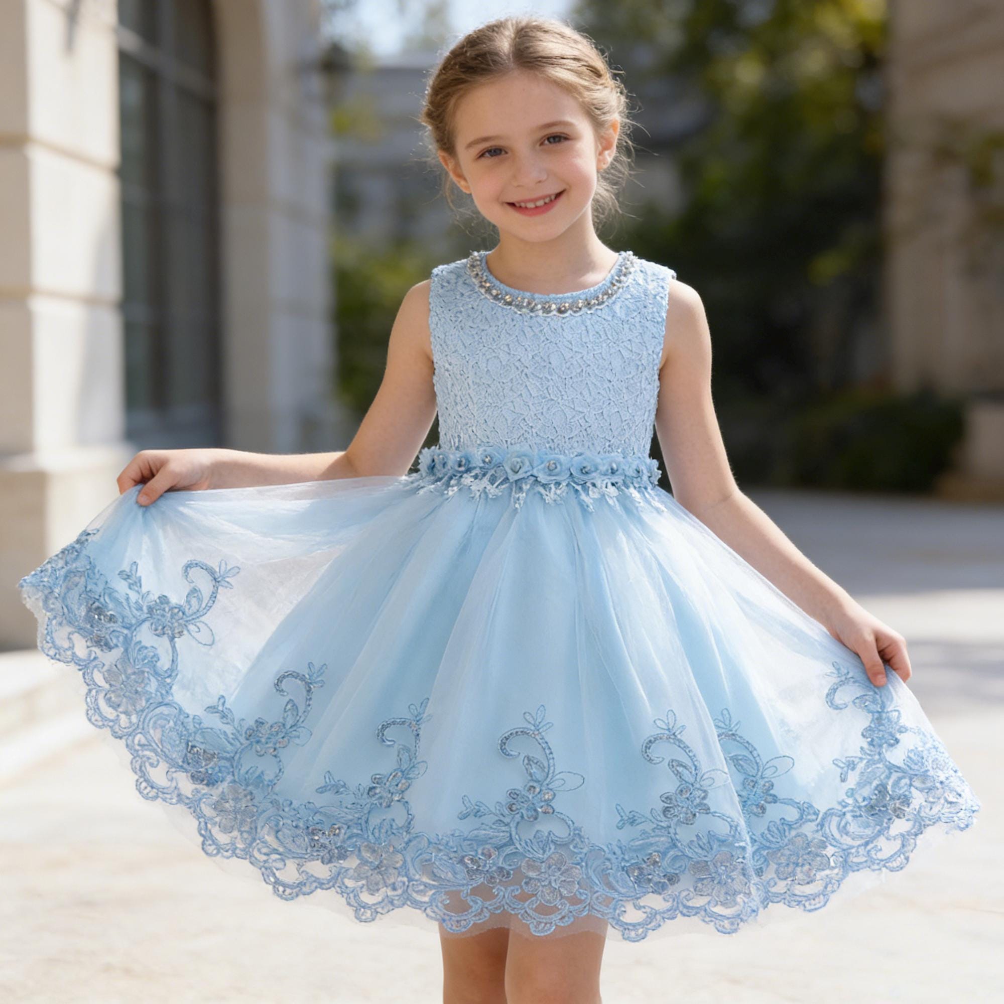 paisley lace flower girl dress reviews Nicolette's Couture Girls' Romantic Paisley Lace Dress, Dusty Rose Pink, 12 Months