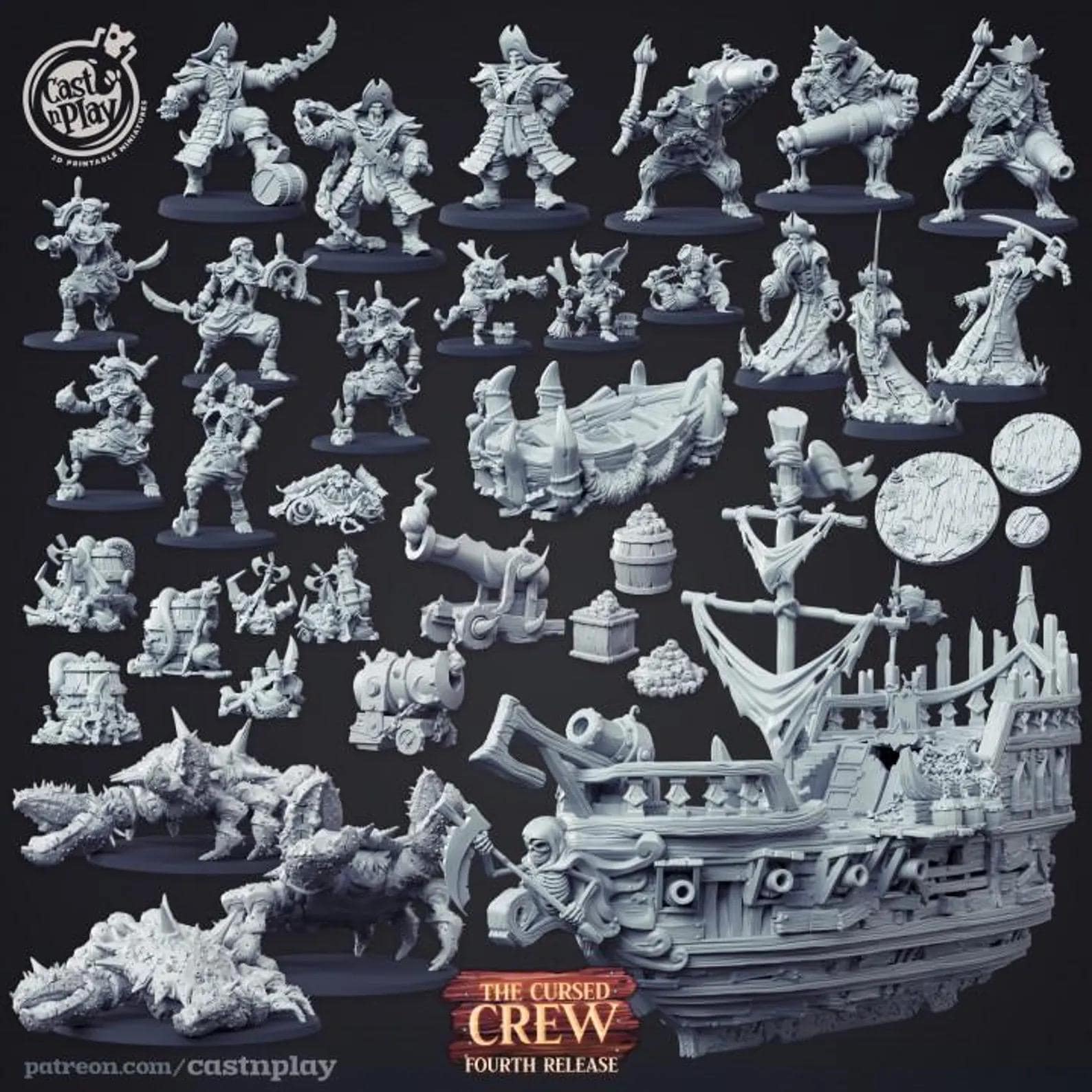 Filets Miniatures 3D Miniatures - STL Files - Cursed Crew - Etsy