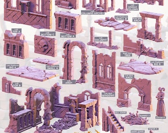 Miniaturas 3D - Archivos STL - Terreno modular - Cementerio