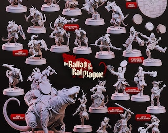 3D Miniatures - STL Files - The Ballad of the Rat Plague