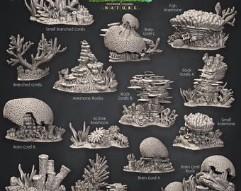 3D Miniaturen - STL-bestanden - Oceaan terreinset