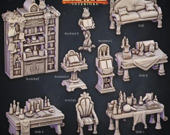 3D-miniaturen - STL-bestanden - Interieurdecor - Alchemistenhuisset