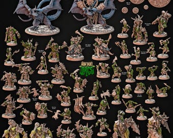 3D Miniatures - STL Files - Iron Skull Orcs