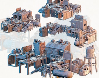 3D Miniatures - STL Files - Modular Terrain - Dump City