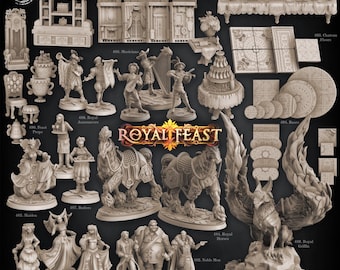 3D Miniatures - STL Files - Royal Feast