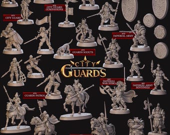 3D Miniatures - STL Files - City Guards