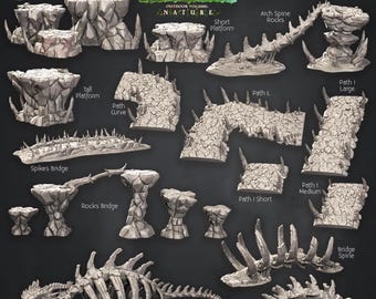 3D Miniatures - STL Files - Wastelands Terrain Set