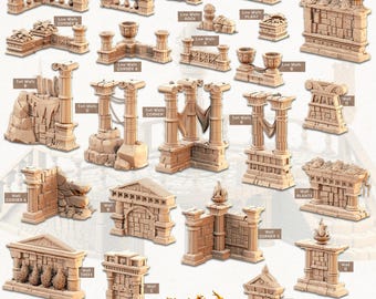 3D Miniatures - STL Files - Modular Terrain - Antique Greek City