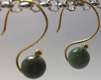 Jasper, Green Earrings, Everyday Earrings, Fancy Jasper, Gold Earrings, Gold, Green, Natural Stone, Boho, Boho Jewelry, Wire Earrings, Women