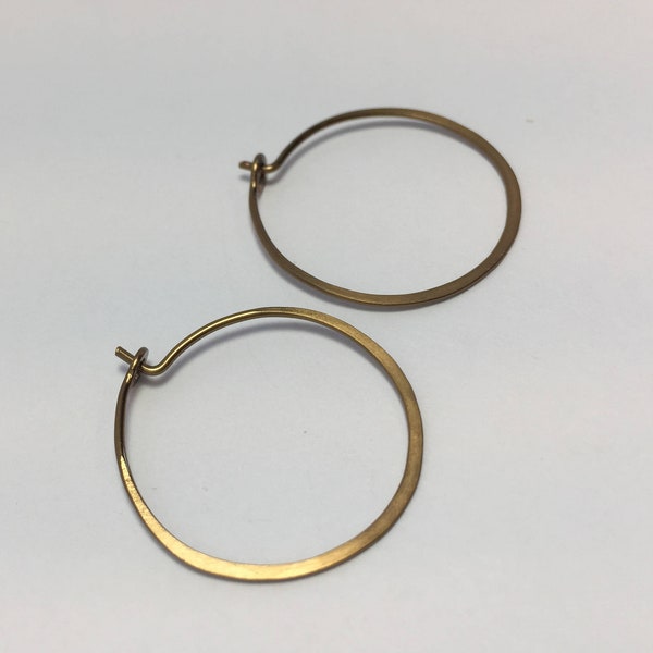 Antique Brass, Hoop Earrings, Minimal Earrings, Everyday Earrings, Lightweight Earrings, Hoop, Brass, Minimalist, Handmade, Gift for Women